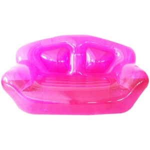 OEM <b>Inflatable</b> Clear Pink Double Person <b>Sofa</b> Blow up Chairs Portable <b>Camping</b> Yard Couchs <b>Inflatable</b> Patio Furniture - Product Image 1