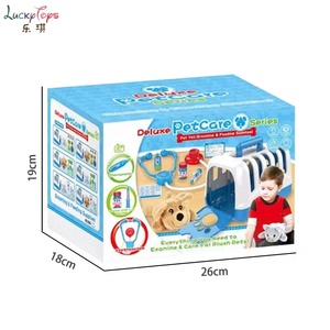 Ensemble de jeu d'imitation vétérinaire pour enfants de 2 à 14 ans avec table d'examen pour animaux en plastique et outils médicaux, <span class=keywords><strong>jouet</strong></span> de jeu de rôle docteur animal - Product Image 6