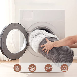 Modernes Luxuriöses Plüsch-Hundebett in Donut-Form Hochwertige Warme Maschinenwaschbare Runde Matratze mit Kapuzenbezug - Product Image 5