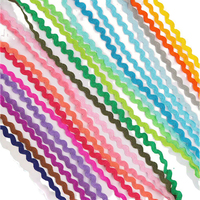 Ruban Jacquard 100% Polyester 8mm, Bordure en Dentelle Zig Zag Douce pour Robe, Sac, DIY, 31 Couleurs Disponibles, Chevron 5mm