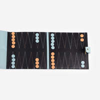 Hersteller direkt anpassen umwelt freundliche Leder Familien reise falten Backgammon Brettspiel Fall