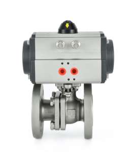 Q641F-16P Duitse Standaard Din Hoog Platform 304 Roestvrijstalen Pneumatische Flens O-Type Afsluitklep Explosieveilige Kogelklep - Product Image 5