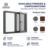 Ventana Abatible de Aluminio de Alto Rendimiento para Proyectos de Contratistas y Desarrolladores