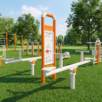 Balancín de Acero Galvanizado para Exteriores con Doble Columna, Espacio de Seguridad de 230 mm, Equipo de Fitness Resistente para Parques y Comunidades
