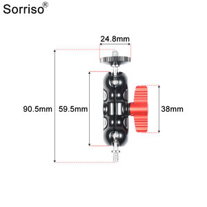SORRISO mise à niveau bras magique Super crabe pince 360 Rotation pour Dslr caméra moniteur héros Gopro moto support accessoires - Product Image 2