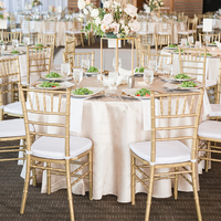 Chaises Chiavari en résine dorées empilables pour événements, banquets, hôtels, extérieur, usage commercial, vente en gros, Chine