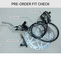 Kit d'assemblage complet pour moto tout-terrain électrique : étrier de frein à disque, maître-cylindre hydraulique CNC, rotor à ondes et levier inférieur