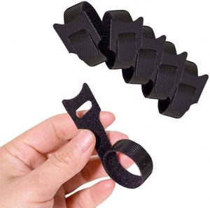 Eco-Friendly Multi-Purpose Cable Organizer <b>Hook</b> Loop Tape Custom Logo Reusable Cable Ties for Home Office Wire Ties Cable Straps - Product Image 3
