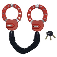 Accessoires de vélo antivol robustes jumeaux serrure à chaîne vélo de sécurité scooter électrique moto menottes serrure avec clés