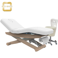 Table de massage et de spa électrique en bois avec lit de massage portable avec roues pour table de massage élévatrice électrique