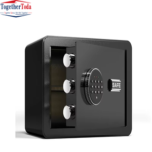 Coffres-forts électroniques noirs sécurisés et fiables en métal, idéaux pour protéger les objets de valeur dans les maisons et les bureaux - Product Image 2