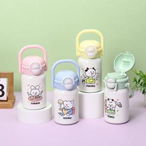 High- Tote-style Vacuum-insulated 316 Stainless Steel <strong>Childrens</strong> Thermos Cute Dual-use Pop-up Cup Portable Cartoon Student <strong>Mug</strong> - Product Image 2