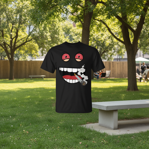 Camiseta con Diseño de Cara de Monstruo con Ojos Rojos, Camiseta Promocional con Cara de Monstruo y Ojos Rojos - Product Image 2