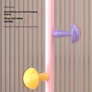 Moderno appendiabiti a canna singola semplice in metallo a fungo appendiabiti per camera da letto, - Product Image 3