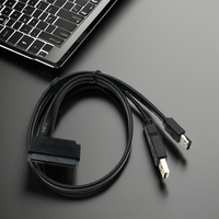 Cable adaptador de corriente USB y datos ESATA SATA3.0 6G de 22 Pines de 50cm para disco duro SATA de 2,5 "y SSD