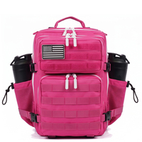 Sac de voyage imperméable personnalisé Trailpop avec logo, pour le sport, la randonnée, le camping, la remise en forme, sac à dos tactique rose 25L