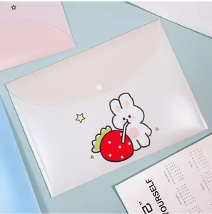 Transparent School Office Supplies A4 Plastic Document Bag Custom <strong>File</strong> Folders Bags for Business - Product Image 5