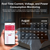 Compteur d'énergie intelligent WiFi TUYA 1-50A monophasé, surveillance de l'énergie en temps réel pour la maison