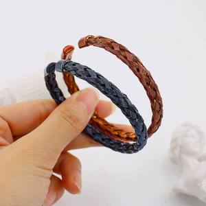2025 Wholesale Stainless Steel Braid Wire Opening <strong>Bracelet</strong> Braided <strong>Mesh</strong> <strong>Bracelet</strong> - Product Image 2