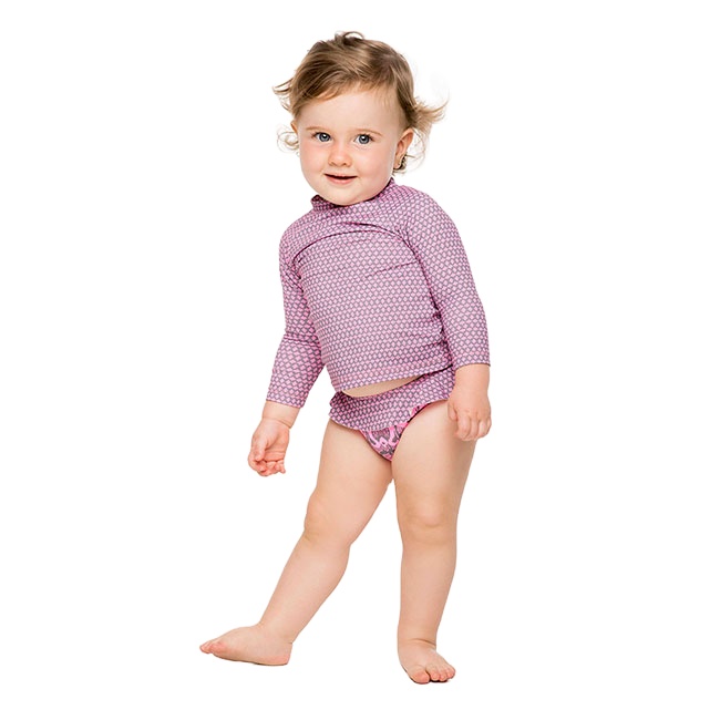 Модный пляжный костюм с длинными рукавами для девочек