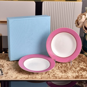 Ensemble de 2 assiettes creuses de luxe de 9 pouces en porcelaine fine, hautement recommandé, écologique, de bonne qualité, à prix compétitif - Product Image 2