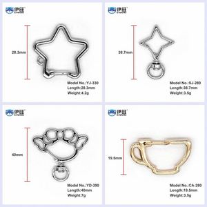 Ewang nhỏ tự làm sao hình dạng Snap hook Clip xoay tôm hùm Claw Clasp cho crafting dây móc khóa túi - Product Image 4