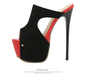 2024 European and American Style New Color Matching Fish Mouth 16 High-<b>heeled</b> Shoes High-end <b>Dance</b> Shoes - Product Image 5