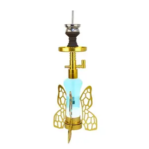 New Arrivals Frosted Aluminum Alloy Wings Butterfly Shape Hookah Shisha <strong>Bongs</strong> for <strong>Smoking</strong> - Product Image 1