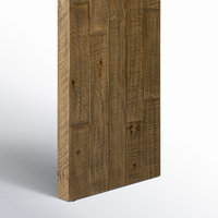 Table console vintage avec base en forme de traîneau, finition patinée, grande capacité, bois massif, salon, meubles écologiques et durables