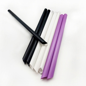 Per uso alimentare 100% biodegradabile nero affilato PLA cannucce da bere <span class=keywords><strong>9mm</strong></span> cannucce in plastica - Product Image 3