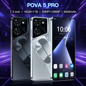Nouveau smartphone transfrontalier Pova 5 Pro 7.3 pouces 2 + 16 Android commerce extérieur fabricant de sources de téléphones mobiles livraison directe
