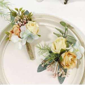 Ayoyo Oem Bruids Bruiloft Accessoires Pin Broche Kunstmatige Hand Bloem Prom Pols Corsages - Product Image 2