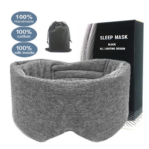 Masque pour les yeux en coton respirant bloquant la lumière pour les voyages, le sommeil, la sieste au bureau - Product Image 4