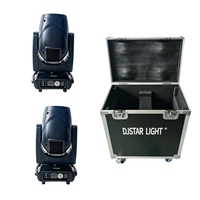 Luz Móvil Beam de 295W, 2 Piezas en 1 Estuche, Prismas Dobles, Proyector de Luz para Escenario, Bombillas Halógenas, Control DMX512/Activación por Sonido, KTV