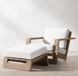 Cómodo Sofá de Madera Maciza de Teca para Exteriores, Juego de Muebles de Madera de Teca para Patio, Sofá de Madera Maciza para Exteriores, Juego de Sofás para Jardín - Product Image 3