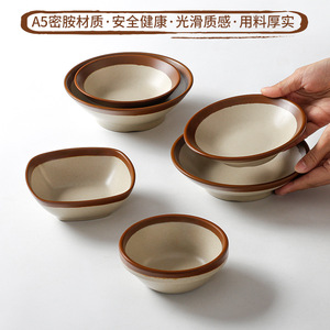 Xiangyuan American Commercial Restaurant & Hotel Hot Pot Restaurant Set of Four Creative Bowls, <b>Plates</b> and Cups, <b>Melamine</b> - Product Image 3
