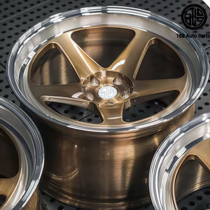 Cerchi Forgiati Monoblocco 168 Custom Desmond Evo Style con Bordo Lucido, 5 Razze, Concavi Profondi, da 15-24 Pollici, 5x100 5x108 5x112 5x114.3 - Product Image 4