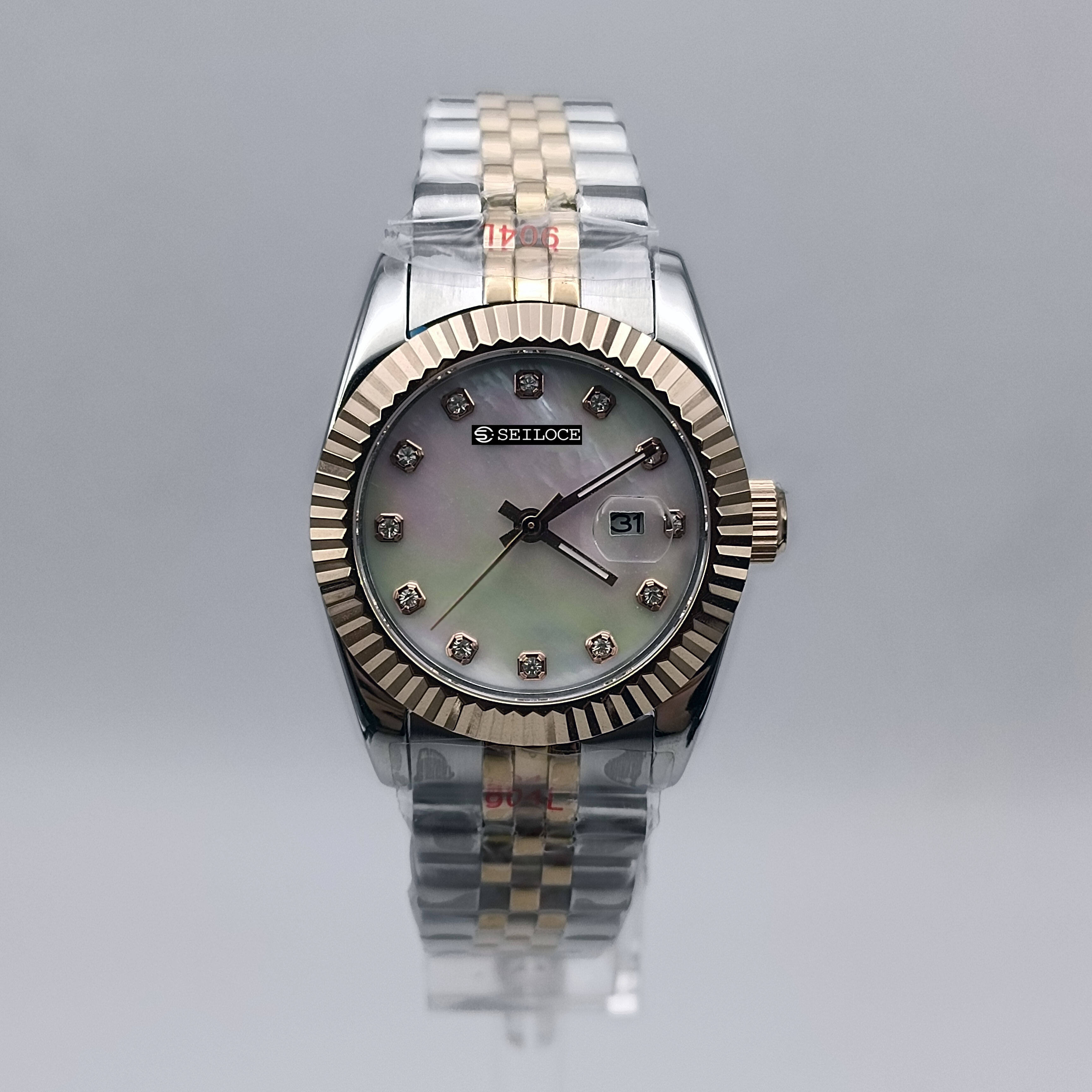 Two-Tone Rose Gold Case+Diamond Dial