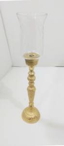 Bougeoir en aluminium finition or, porte-bougie pour la maison, décoration d'hôtel et de mariage - Product Image 2