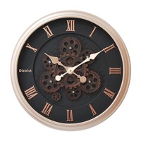 Jam Dinding Kreatif Dinamis Bergaya Nordik Retro Modern Amerika Motif Kayu Plastik 16 Inci