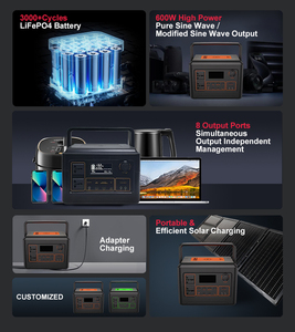 Generador de Energía Portátil de 300W 600W 1000W, Estación de Energía de Emergencia, Batería de Litio Lifepo4 de 110v Recargable para Exteriores - Product Image 5