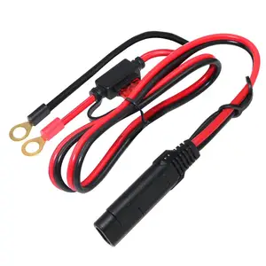 2ft/60Cm Sae Naar O Ring Terminal 2Pin Quick Disconnect Sae Batterij Kabel Uitbreiding Draad Voor Zonnepaneel automotive Motorfiets