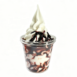 Realistic Plastic 360ml Sundae Ice <b>Cream</b> Model Religious Flower Plant Pattern Decorative Dessert Prop Restaurant <b>Window</b> Food - Product Image 2
