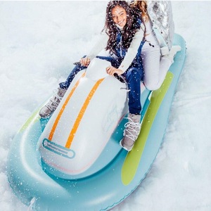 Inflatable Ski Sled <b>Snow</b> <b>Tube</b> For Adults Outdoor Winter Fun Cold Resistant PVC Material - Product Image 1
