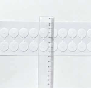 Points adhésifs ronds transparents blancs sur mesure en acrylique, double face, avec colle nano - Product Image 2