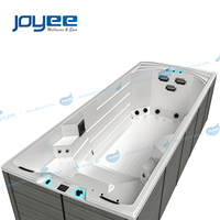 JOYEE Grande piscine à remous extérieure de luxe, spa de nage sans fin avec système Balboa, piscine de plongeon