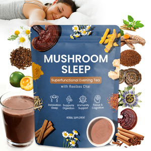 <span class=keywords><strong>Tisane</strong></span> Bio Adaptogène aux Champignons pour le Sommeil : Mélange Reishi, Queue de Dinde et Ashwagandha – Poudre Relaxante pour le Soir - Product Image 1