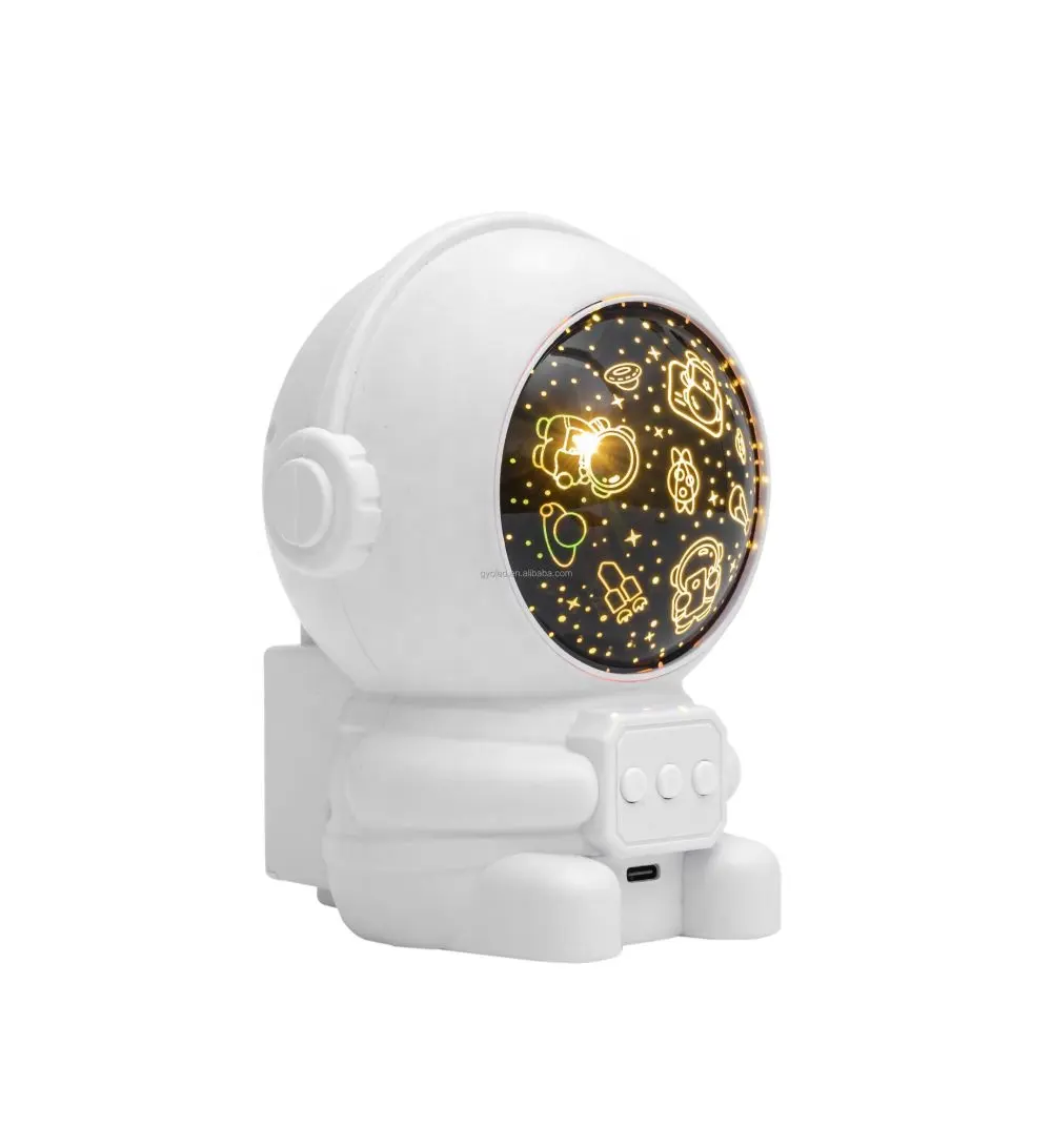 Veilleuse pour enfants créative pour intérieur chambre à coucher atmosphère astronaute musique projecteur de lumière spatiale LED