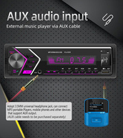 Harga pabrik 1Din Stereo Audio Mobil pemutar musik In-Dash dengan Tuner Radio FM BT USB aux-in 7 lampu warna-warni pemutar MP3 & MP4