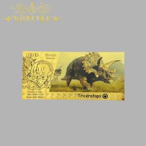 Nuevo Billete de Dinosaurio de Jurassic World con Lámina de Oro de 6 Tipos, Billete de Dinosaurio de $100 Chapado en Oro de 24K para Colección - Product Image 4